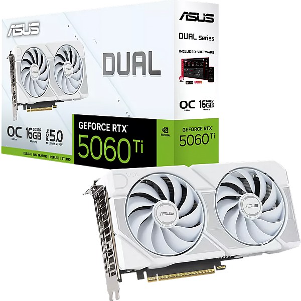 ASUS GeForce RTX 5060 Ti Dual OC 16GB White