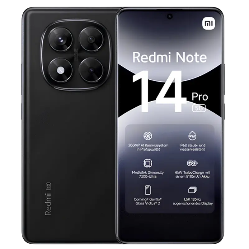 Xiaomi Redmi Note 14 Pro 5G 8/256GB Midnight Black